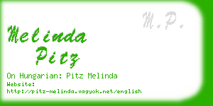 melinda pitz business card